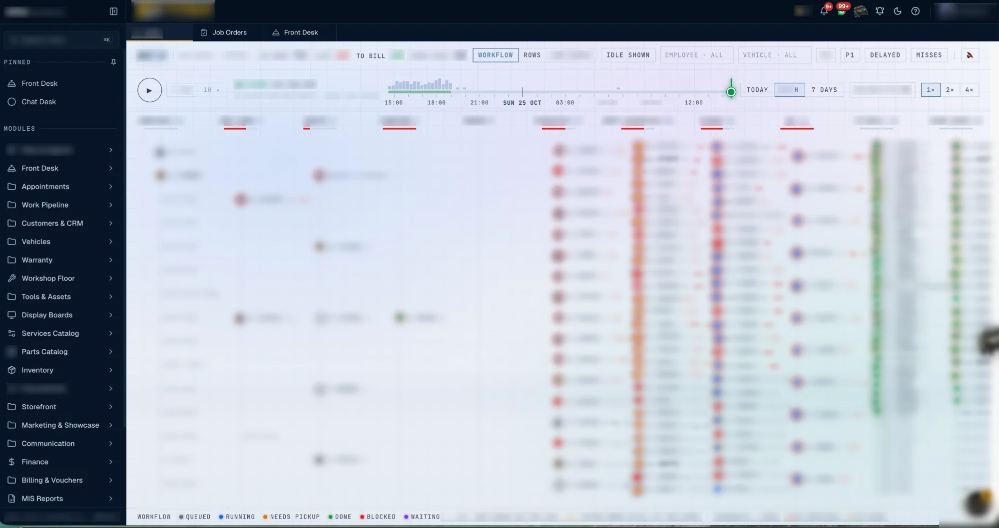 Ekko · client data blurred screen