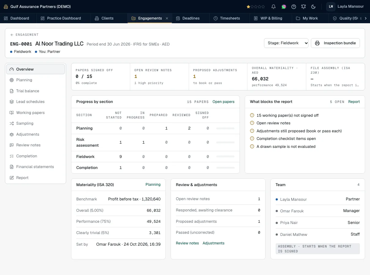 Ekko Audit · demo data screen