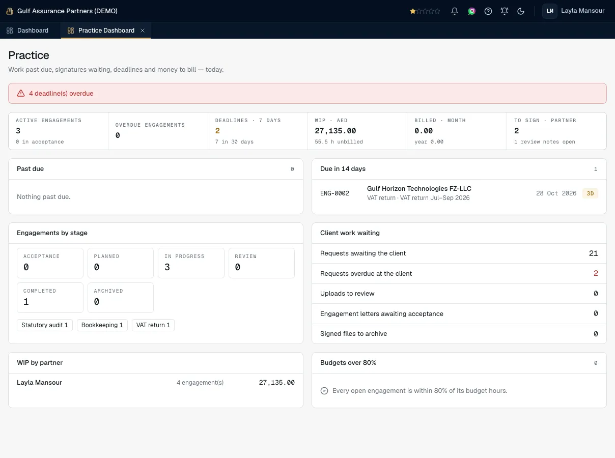 Ekko Audit · demo data screen