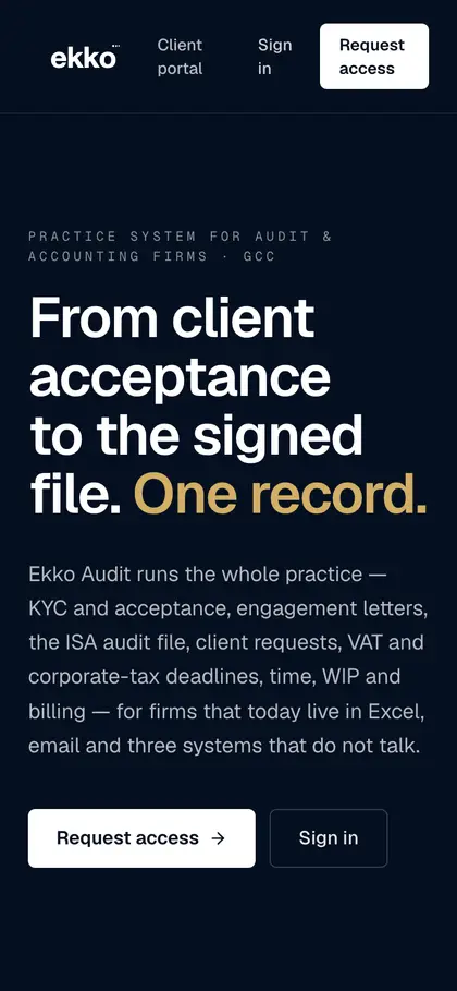 Ekko Audit on a phone