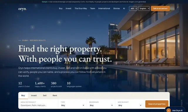 Oryn Realty — home page