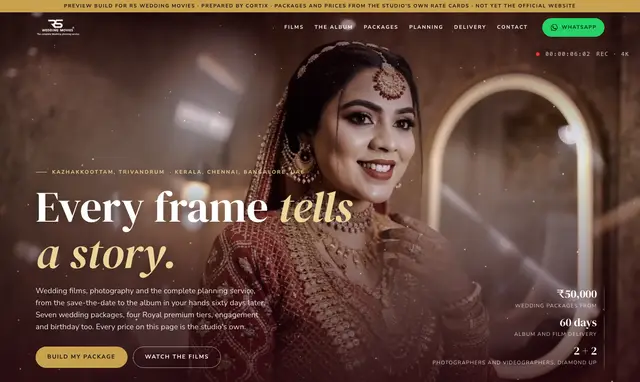 RS Wedding Movies — home page